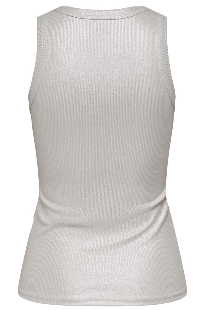 ONLSOL LIFE S/L GLITTER RIB TOP JRS 15325270 CLOUD DANCER/CLOUD DANCER FOIL